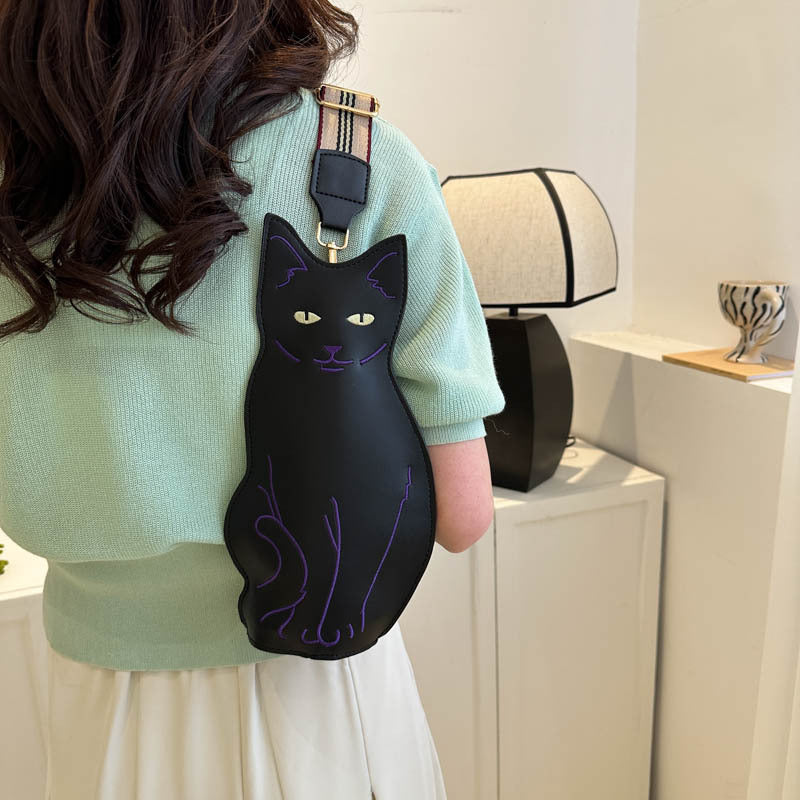 Cute Cat Women's Chest Bag Simple Printing