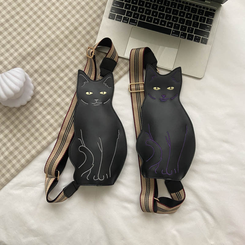 Cute Cat Women's Chest Bag Simple Printing