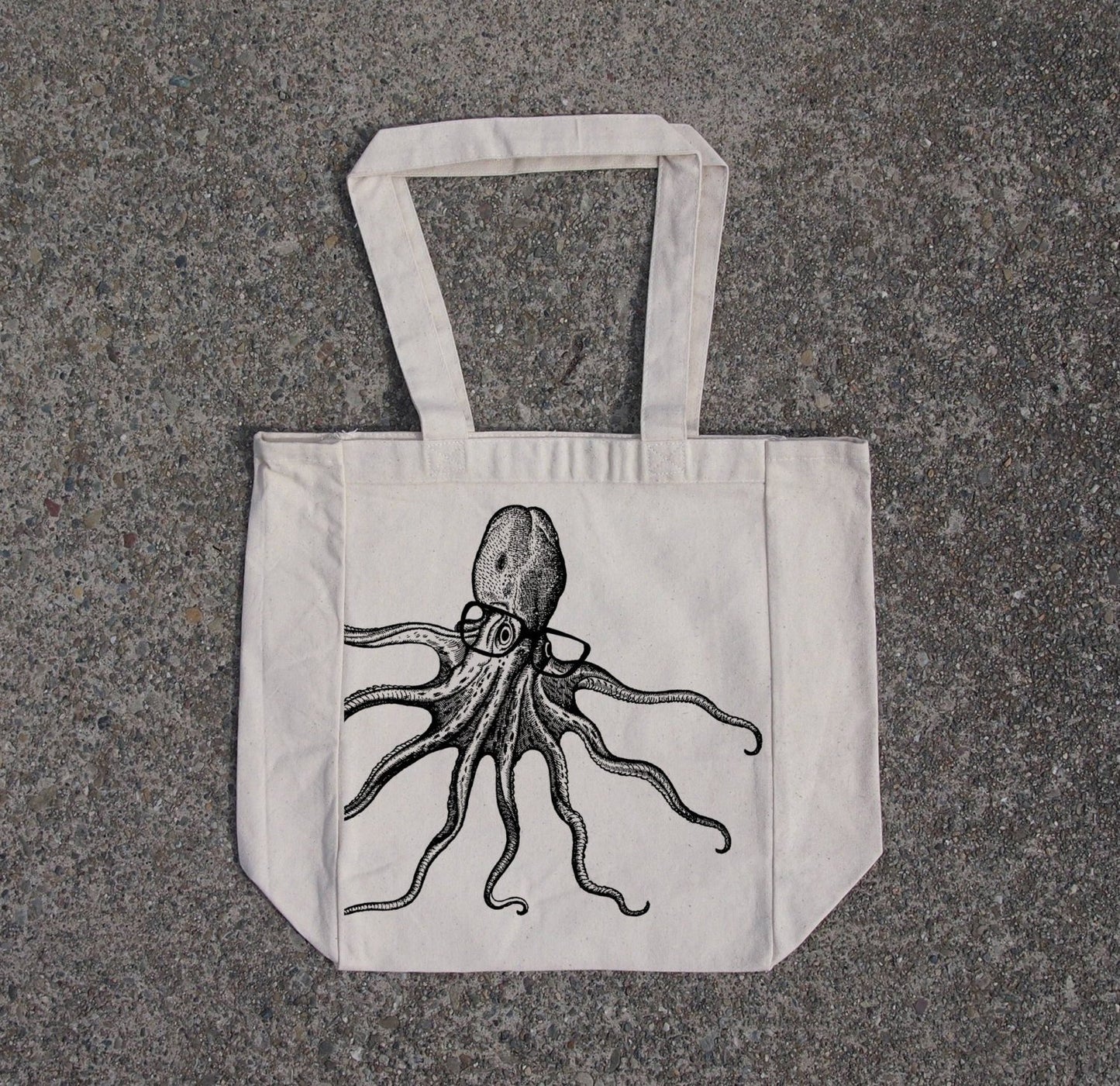 Octopus Natural Tote Bag
